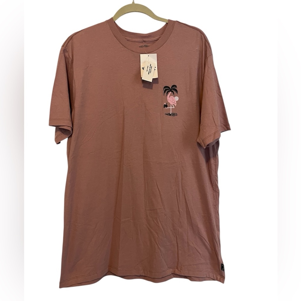 NWT Billabong Men's L  (Unisex) Blush Pink Graphic T-Shirt